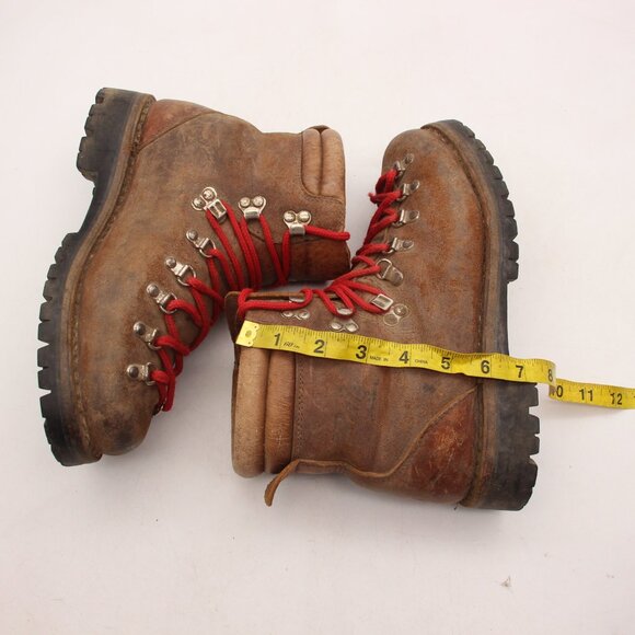 Vintage Raichle Hiking Trackking Men\'s 7 M Brown Leather Mountaineer Boots Shoes main image 8